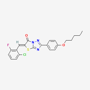 (5Z)-5-(2-chloro-6-fluorobenzylidene)-2-[4-(pentyloxy)phenyl][1,3]thiazolo[3,2-b][1,2,4]triazol-6(5H)-one