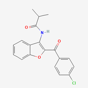 N-[2-(4-chlorobenzoyl)-1-benzofuran-3-yl]-2-methylpropanamide