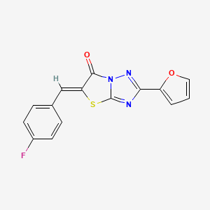 (5Z)-5-(4-fluorobenzylidene)-2-(furan-2-yl)[1,3]thiazolo[3,2-b][1,2,4]triazol-6(5H)-one