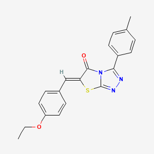 molecular formula C20H17N3O2S B11584490 (6Z)-6-(4-ethoxybenzylidene)-3-(4-methylphenyl)[1,3]thiazolo[2,3-c][1,2,4]triazol-5(6H)-one 