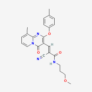 (2E)-2-cyano-N-(3-methoxypropyl)-3-[9-methyl-2-(4-methylphenoxy)-4-oxo-4H-pyrido[1,2-a]pyrimidin-3-yl]prop-2-enamide