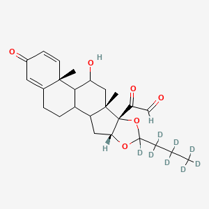 molecular formula C₂₅H₂₄D₈O₆ B1158450 21-Dehydro Budesonide-d8 
