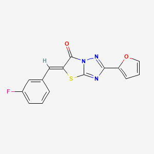 (5Z)-5-(3-fluorobenzylidene)-2-(furan-2-yl)[1,3]thiazolo[3,2-b][1,2,4]triazol-6(5H)-one