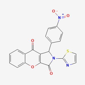 1-(4-Nitrophenyl)-2-(1,3-thiazol-2-yl)-1,2-dihydrochromeno[2,3-c]pyrrole-3,9-dione