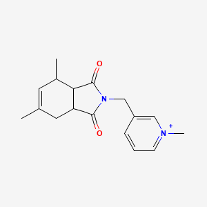 molecular formula C17H21N2O2+ B11584598 3-[(4,6-dimethyl-1,3-dioxo-1,3,3a,4,7,7a-hexahydro-2H-isoindol-2-yl)methyl]-1-methylpyridinium 