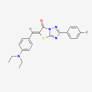 (5Z)-5-[4-(diethylamino)benzylidene]-2-(4-fluorophenyl)[1,3]thiazolo[3,2-b][1,2,4]triazol-6(5H)-one