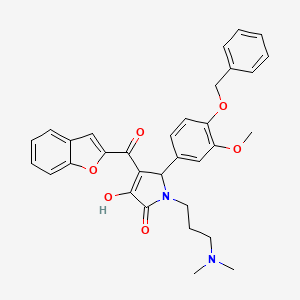 4-(1-benzofuran-2-ylcarbonyl)-5-[4-(benzyloxy)-3-methoxyphenyl]-1-[3-(dimethylamino)propyl]-3-hydroxy-1,5-dihydro-2H-pyrrol-2-one