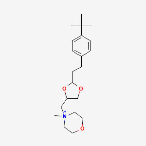 molecular formula C21H34NO3+ B11584617 4-({2-[2-(4-Tert-butylphenyl)ethyl]-1,3-dioxolan-4-yl}methyl)-4-methylmorpholin-4-ium 