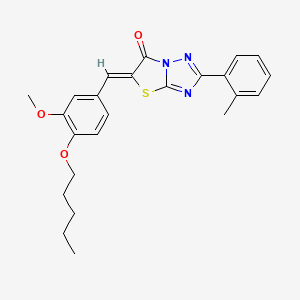 (5Z)-5-[3-methoxy-4-(pentyloxy)benzylidene]-2-(2-methylphenyl)[1,3]thiazolo[3,2-b][1,2,4]triazol-6(5H)-one