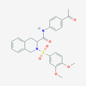 N-(4-acetylphenyl)-2-[(3,4-dimethoxyphenyl)sulfonyl]-1,2,3,4-tetrahydroisoquinoline-3-carboxamide