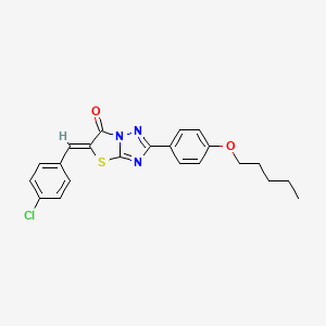 (5Z)-5-(4-chlorobenzylidene)-2-[4-(pentyloxy)phenyl][1,3]thiazolo[3,2-b][1,2,4]triazol-6(5H)-one