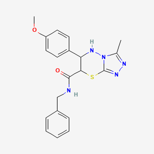 N-benzyl-6-(4-methoxyphenyl)-3-methyl-6,7-dihydro-5H-[1,2,4]triazolo[3,4-b][1,3,4]thiadiazine-7-carboxamide