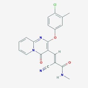 (2E)-3-[2-(4-chloro-3-methylphenoxy)-4-oxo-4H-pyrido[1,2-a]pyrimidin-3-yl]-2-cyano-N-methylprop-2-enamide