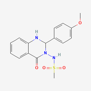 molecular formula C16H17N3O4S B11584732 N-[2-(4-methoxyphenyl)-4-oxo-1,4-dihydroquinazolin-3(2H)-yl]methanesulfonamide 