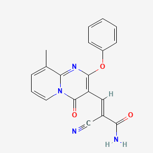 (E)-2-cyano-3-(9-methyl-4-oxo-2-phenoxypyrido[1,2-a]pyrimidin-3-yl)prop-2-enamide