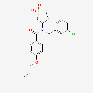 4-butoxy-N-(3-chlorobenzyl)-N-(1,1-dioxidotetrahydrothiophen-3-yl)benzamide