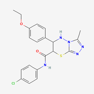 molecular formula C20H20ClN5O2S B11584767 N-(4-chlorophenyl)-6-(4-ethoxyphenyl)-3-methyl-6,7-dihydro-5H-[1,2,4]triazolo[3,4-b][1,3,4]thiadiazine-7-carboxamide 