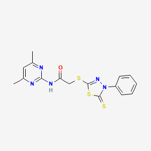 N-(4,6-dimethylpyrimidin-2-yl)-2-[(4-phenyl-5-thioxo-4,5-dihydro-1,3,4-thiadiazol-2-yl)sulfanyl]acetamide