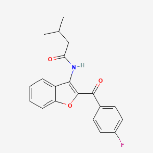 N-[2-(4-fluorobenzoyl)-1-benzofuran-3-yl]-3-methylbutanamide