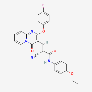 molecular formula C26H19FN4O4 B11584801 (2E)-2-cyano-N-(4-ethoxyphenyl)-3-[2-(4-fluorophenoxy)-4-oxo-4H-pyrido[1,2-a]pyrimidin-3-yl]prop-2-enamide 