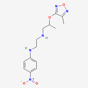 molecular formula C14H19N5O4 B11584809 N-{2-[(4-methyl-1,2,5-oxadiazol-3-yl)oxy]propyl}-N'-(4-nitrophenyl)ethane-1,2-diamine 