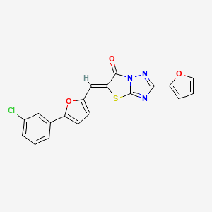 (5Z)-5-{[5-(3-chlorophenyl)furan-2-yl]methylidene}-2-(furan-2-yl)[1,3]thiazolo[3,2-b][1,2,4]triazol-6(5H)-one