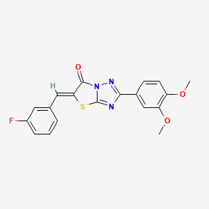 (5Z)-2-(3,4-dimethoxyphenyl)-5-(3-fluorobenzylidene)[1,3]thiazolo[3,2-b][1,2,4]triazol-6(5H)-one