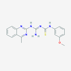 1-(3-methoxyphenyl)-3-[N-(4-methylquinazolin-2-yl)carbamimidoyl]thiourea