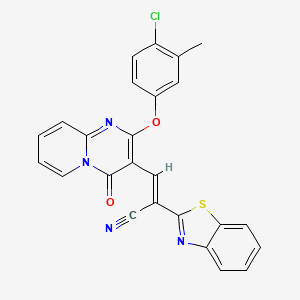 (2E)-2-(1,3-benzothiazol-2-yl)-3-[2-(4-chloro-3-methylphenoxy)-4-oxo-4H-pyrido[1,2-a]pyrimidin-3-yl]prop-2-enenitrile