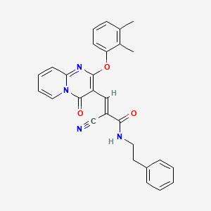 (2E)-2-cyano-3-[2-(2,3-dimethylphenoxy)-4-oxo-4H-pyrido[1,2-a]pyrimidin-3-yl]-N-(2-phenylethyl)prop-2-enamide