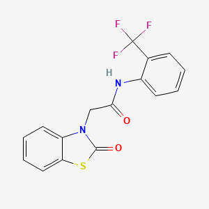 2-(2-oxo-1,3-benzothiazol-3(2H)-yl)-N-[2-(trifluoromethyl)phenyl]acetamide