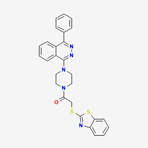 2-(1,3-Benzothiazol-2-ylsulfanyl)-1-[4-(4-phenylphthalazin-1-yl)piperazin-1-yl]ethanone