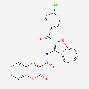 N-[2-(4-chlorobenzoyl)-1-benzofuran-3-yl]-2-oxo-2H-chromene-3-carboxamide