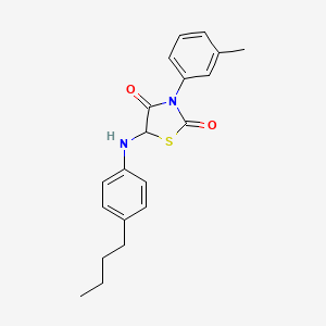 molecular formula C20H22N2O2S B11584919 5-[(4-Butylphenyl)amino]-3-(3-methylphenyl)-1,3-thiazolidine-2,4-dione 