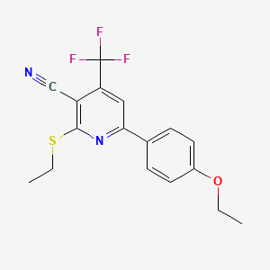 6-(4-Ethoxyphenyl)-2-(ethylsulfanyl)-4-(trifluoromethyl)pyridine-3-carbonitrile