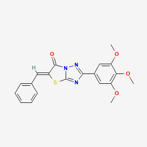 (5Z)-5-benzylidene-2-(3,4,5-trimethoxyphenyl)[1,3]thiazolo[3,2-b][1,2,4]triazol-6(5H)-one