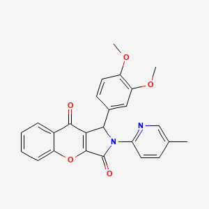 1-(3,4-Dimethoxyphenyl)-2-(5-methylpyridin-2-yl)-1,2-dihydrochromeno[2,3-c]pyrrole-3,9-dione