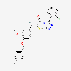 molecular formula C26H20ClN3O3S B11585023 (6Z)-3-(2-chlorophenyl)-6-{3-methoxy-4-[(4-methylbenzyl)oxy]benzylidene}[1,3]thiazolo[2,3-c][1,2,4]triazol-5(6H)-one 