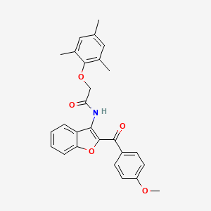 N-[2-(4-methoxybenzoyl)-1-benzofuran-3-yl]-2-(2,4,6-trimethylphenoxy)acetamide