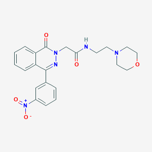 N-[2-(morpholin-4-yl)ethyl]-2-[4-(3-nitrophenyl)-1-oxophthalazin-2(1H)-yl]acetamide