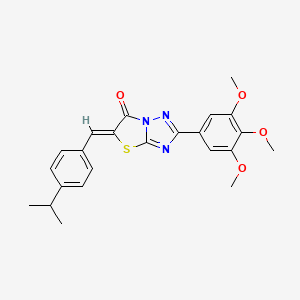 molecular formula C23H23N3O4S B11585078 (5Z)-5-(4-isopropylbenzylidene)-2-(3,4,5-trimethoxyphenyl)[1,3]thiazolo[3,2-b][1,2,4]triazol-6(5H)-one 