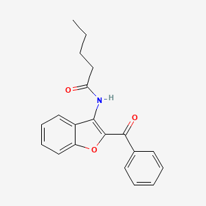 molecular formula C20H19NO3 B11585083 N-(2-benzoyl-1-benzofuran-3-yl)pentanamide 