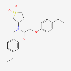 molecular formula C23H29NO4S B11585095 N-(1,1-dioxidotetrahydrothiophen-3-yl)-N-(4-ethylbenzyl)-2-(4-ethylphenoxy)acetamide 