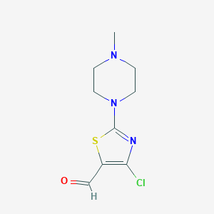 B115851 4-Chloro-2-(1-methyl-4-piperazinyl)-5-thiazolecarboxaldehyde CAS No. 141764-88-7