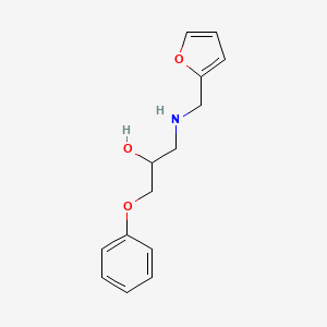 molecular formula C14H17NO3 B11585106 1-((Furan-2-ylmethyl)amino)-3-phenoxypropan-2-ol 