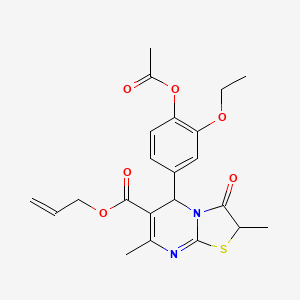 prop-2-en-1-yl 5-[4-(acetyloxy)-3-ethoxyphenyl]-2,7-dimethyl-3-oxo-2,3-dihydro-5H-[1,3]thiazolo[3,2-a]pyrimidine-6-carboxylate