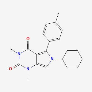 molecular formula C21H25N3O2 B11585149 6-cyclohexyl-1,3-dimethyl-5-(4-methylphenyl)-1H-pyrrolo[3,4-d]pyrimidine-2,4(3H,6H)-dione 