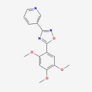 3-[5-(2,4,5-Trimethoxyphenyl)-1,2,4-oxadiazol-3-yl]pyridine