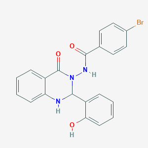 4-bromo-N-[2-(2-hydroxyphenyl)-4-oxo-1,4-dihydroquinazolin-3(2H)-yl]benzamide