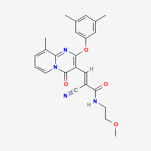 molecular formula C24H24N4O4 B11585203 (2E)-2-cyano-3-[2-(3,5-dimethylphenoxy)-9-methyl-4-oxo-4H-pyrido[1,2-a]pyrimidin-3-yl]-N-(2-methoxyethyl)prop-2-enamide 